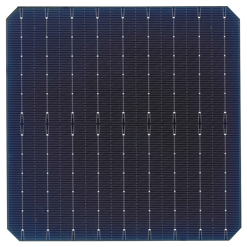 9柵PERC單晶太陽能電池 – 166mm
