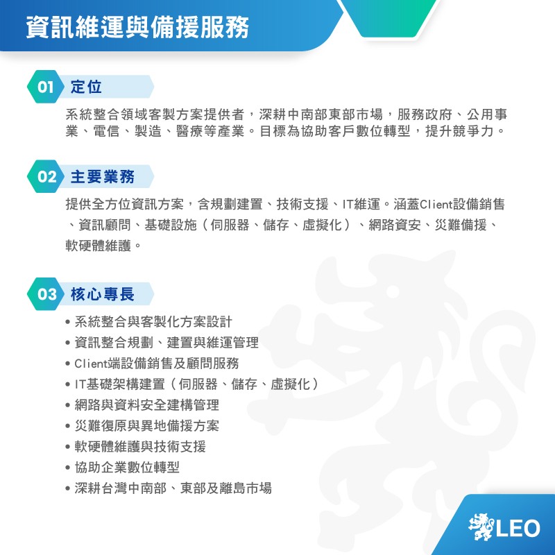 資訊維運與備援服務
