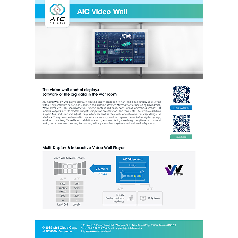 AIC Video Wall大數據戰情室電視牆控